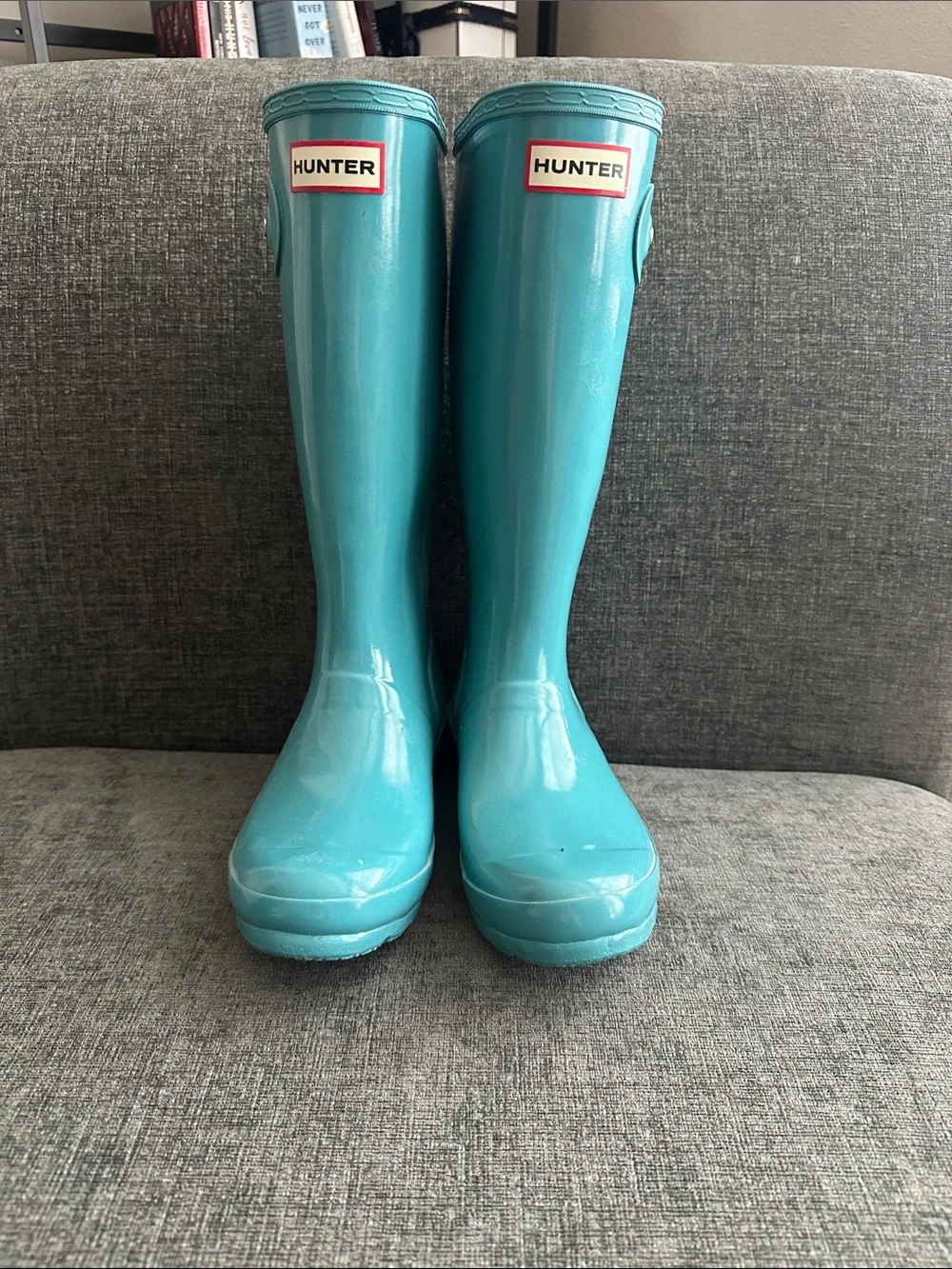 Hunter Kids Teal Tall Rubber Rain Boots